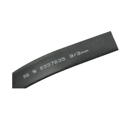 63-4979-36　RS Pro Black No Heat Shrink Tubing 9mm Sleeve Dia. x 5m Length 3:1 Ratio　700-4539