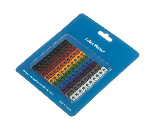 63-5125-94　RS PRO Clip On Cable Marker, Pre-printed 0 → 9 Black, Brown, Green, Grey, Orange, Red, Violet, White, Yellow　812-1225