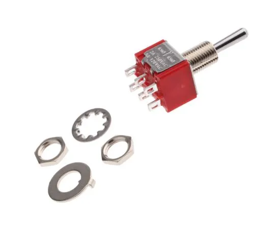 63-5035-72　RS PRO Double Pole Double Throw (DPDT) Toggle Switch, (On)-Off-(On), Panel Mount　734-7044