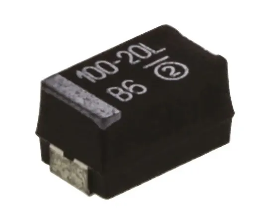 63-4959-15　Vishay Tantalum Capacitor 100μF 20V dc MnO2 Solid ±10% Tolerance 293D Series　293D107X9020E2TE3