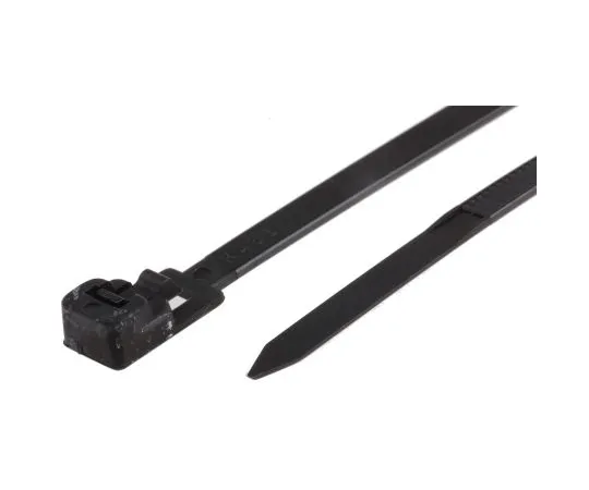 63-5124-41　RS PRO Black Nylon Releasable Cable Tie, 125mm x 4.5 mm　811-1795