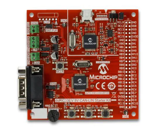 63-5155-15　Microchip, dsPIC33EV 5V CAN-LIN STARTER KIT Development Kit for dsPIC33EV256GM106 - DM330018　DM330018