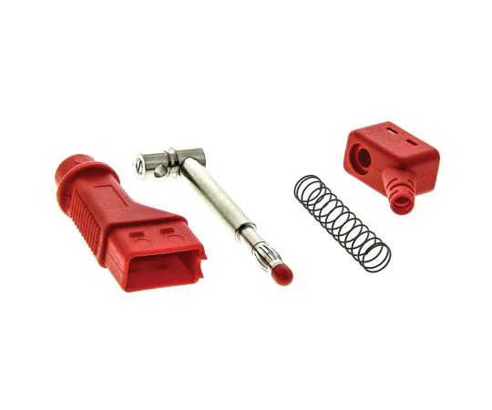 63-5028-10　4mm Stackable retracatble plug red　66.9328-22