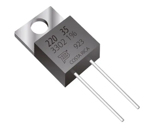 63-5110-88　Bourns 5Ω 35W Thick Film Resistor ±1% ±100ppm/°C　PWR220T-35-5R00F