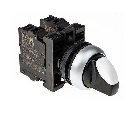 63-5123-90　Eaton 3 Position 60° Rotary Switch, 220 V dc, 500 V ac, 6 A, Knob Actuator　M22-WRK3/K20