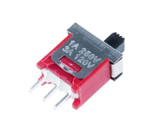63-5036-25　PCB Slide Switch Single Pole Double Throw (SPDT) On-Off-On 3 A @ 120 V ac Top　734-7264