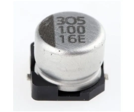 63-5038-55　NIC Components 100μF 16V dc Aluminium Electrolytic Capacitor, Surface Mount 6.3 (Dia.) x 5.5mm +85°C 6.3mm 2.2mm　NACE101M16V6.3X5.5TR13F