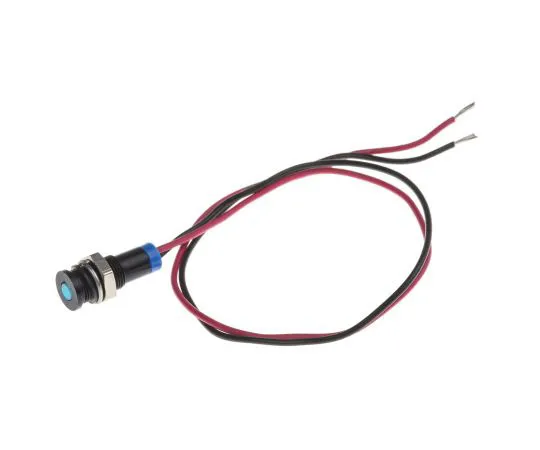 63-4978-02　RS PRO Blue Indicator, 2 V dc, 6mm Mounting Hole Size, Lead Wires Termination, IP67　700-1858