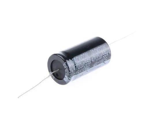 63-4990-54　RS PRO 4700μF 35V dc Aluminium Electrolytic Capacitor, Through Hole 22 (Dia.) x 42mm +105°C 22mm 42mm　707-6717