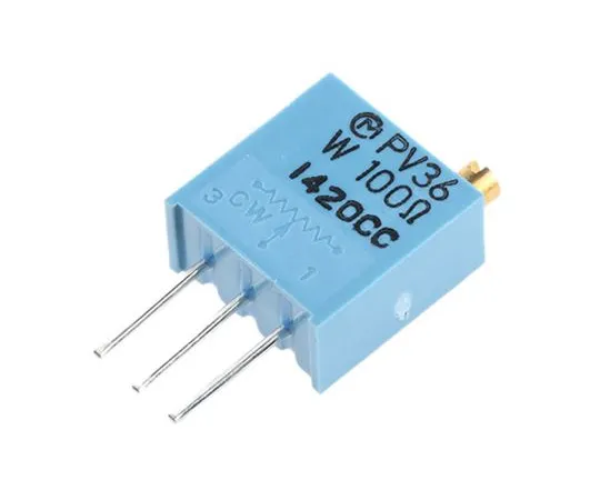 63-5083-93　100Ω Through Hole Trimmer Potentiometer 0.5W Top Adjust Bourns PV36 Series　PV36W101C01B00