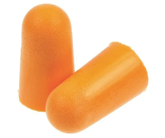 63-6555-34　Earplugs Disposable Polyurethane 500 Orange　1100-R