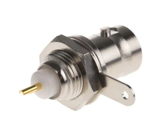 63-4981-14　Amphenol Straight 75Ω Panel Mount Bulkhead Fitting BNC Connector, jack, Nickel, Solder Termination　B6351B1-ND3G-75