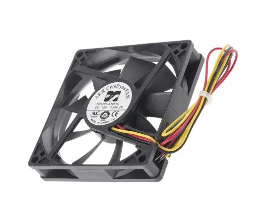 63-5102-24　ARX CeraDyna Series Axial Fan, 80 x 80 x 15.3mm, 61m³/h, 2.52W, 12 V dc　FD1280-A1051C3AL