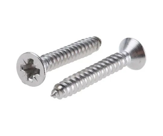63-6571-38　RS PRO Plain Stainless Steel Countersunk Head Self Tapping Screw, N°No. 6 x 1in Long 25mm Long　180-651