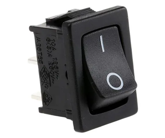 63-5012-67　TE Connectivity Single Pole Single Throw (SPST), Latching Rocker Switch Panel Mount　PRASA1-16F-BB0BW