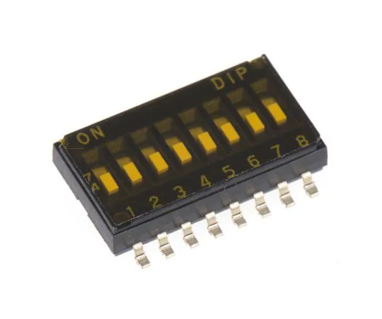 63-5159-17　8 Way Surface Mount DIP Switch SPST, Flush Slide Actuator　DHA-08T-Q