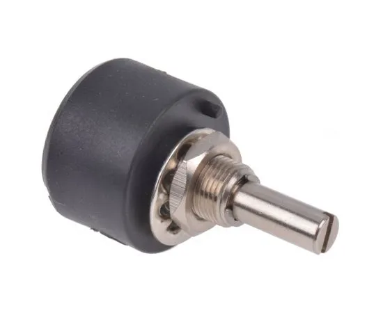 63-5142-53　RS Pro 1 Gang Rotary Wirewound Potentiometer with a 6 mm Dia. Shaft, 10Ω, ±10%, 1W, Linear　842-7056
