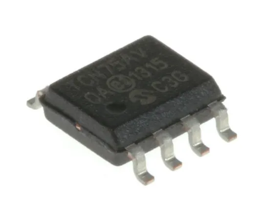 63-5039-63　Microchip TCN75AVOA, Temperature Converter -55 → +125 °C ±1°C Serial-I2C, SMBus, 8-Pin SOIC　TCN75AVOA