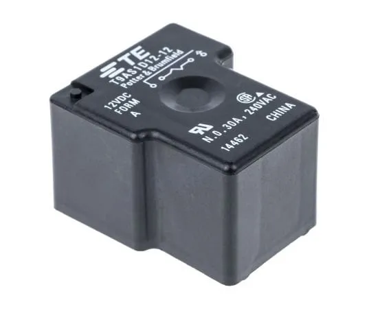 63-4951-66　TE ConnectivityT9A SPNO Non-Latching Relay PCB Mount, 12V dc Coil, 30A　T9AS1D12-12
