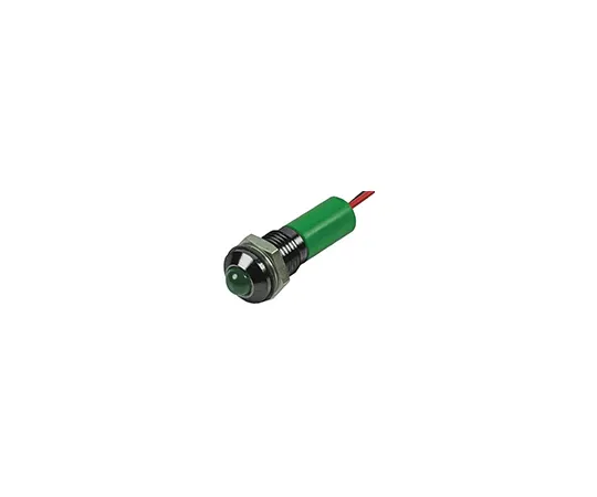 63-5024-01　RS PRO Green Indicator, 2 V dc, 8mm Mounting Hole Size, Lead Wires Termination, IP67　723-9393