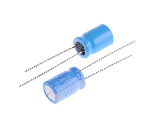 63-5074-08　Nichicon 22μF 50V dc Aluminium Electrolytic Capacitor, Through Hole 8 x 11.5mm +125°C 8mm 3.5mm　UBT1H220MPD8