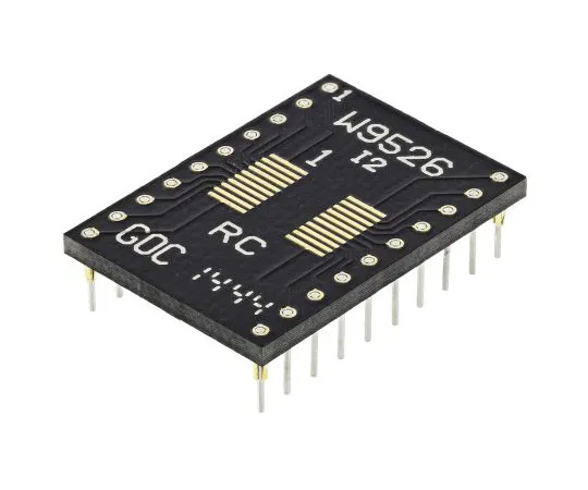 63-5047-21　Winslow Straight Through Hole Mount 0.65 mm, 2.54 mm Pitch IC Socket Adapter, 20 Pin Female SOP to 20 Pin Male DIP　W9526RC