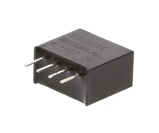 63-4938-54　Recom RO 1W Isolated DC-DC Converter Through Hole, Voltage in 21.6 → 26.4 V dc, Voltage out 12V dc　RO-2412S
