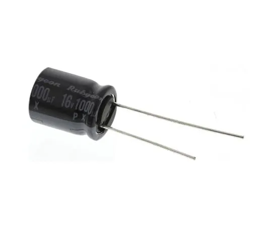 63-5080-92　Rubycon 1000μF 16V dc Aluminium Electrolytic Capacitor, Through Hole 10 x 12.5mm +105°C 10mm 5mm　16PX1000MEFC10X12.5