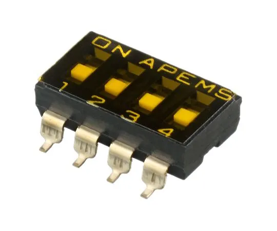 63-5159-10　4 Way Surface Mount DIP Switch SPST, Recessed Actuator Slide Actuator　IKD0403000
