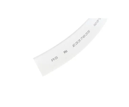 63-4979-75　RS White No Heat Shrink Tubing 12.7mm Sleeve Dia. x 6m Length 2:1 Ratio　700-4784