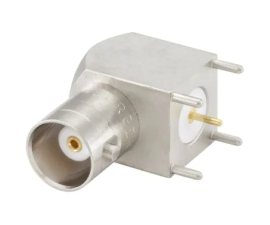 63-5131-38　Rosenberger BNC Series Right Angle 50Ω PCB Mount BNC Connector, jack, Nickel, Through Hole Termination　51K201-400A5