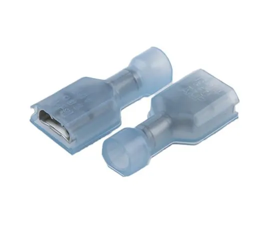 63-5017-49　TE Connectivity Ultra-Fast .250 Series Blue Insulated Crimp Receptacle, 6.35 x 0.81mm, 1.3mm² to 2mm², 16AWG to 14AWG,　3-520117-2