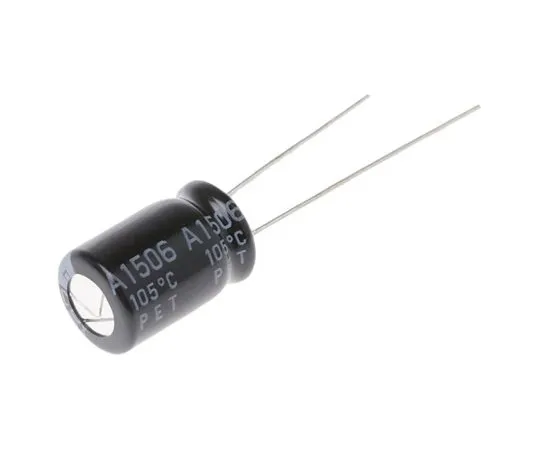 63-5052-63　Rubycon 1000μF 6.3V dc Aluminium Electrolytic Capacitor, Through Hole 8 (Dia.) x 11.5mm +105°C 8mm 3.5mm　6.3YXJ1000M8X11.5