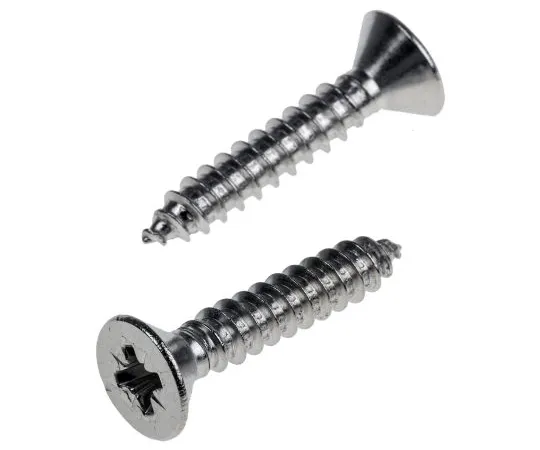 63-6571-51　RS PRO Plain Stainless Steel Countersunk Head Self Tapping Screw, N°No. 10 x 1in Long 25mm Long　180-730