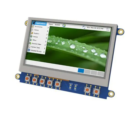 63-5142-24　4D Systems 4DCAPE-43T TFT LCD Colour Display / Touch Screen, 4.3in, 480 x 272pixels　4DCAPE-43T