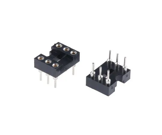 63-4940-40　ASSMANN WSW 2.54mm Pitch Vertical 6 Way, Through Hole Turned Pin Open Frame IC Dip Socket, 3A　AR 06 HZL-TT