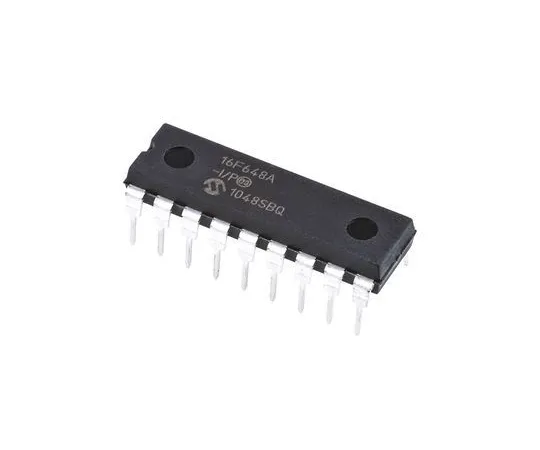 63-5162-94　Microchip, 8bit PIC Microcontroller, 20MHz, 256 B, 4096 x 14 words Flash, 18-Pin PDIP　PIC16F648A-I/P