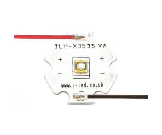 63-5136-84　ILH-XO01-S380-SC211-WIR200. Intelligent LED Solutions, N3535 1 Powerstar Series UV LED, 380nm 320mW 125 °, 4-Pin　ILH-XO01-S380-SC211-WIR200.