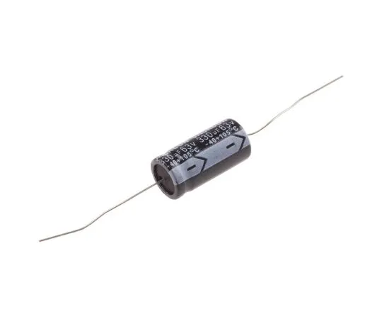 63-4990-30　RS PRO 330μF 63V dc Aluminium Electrolytic Capacitor, Through Hole 13 (Dia.) x 26mm +105°C 13mm 26mm　707-6619