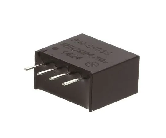 63-4938-44　Recom RM 0.25W Isolated DC-DC Converter Through Hole, Voltage in 4.5 → 5.5 V dc, Voltage out 5V dc　RM-0505S