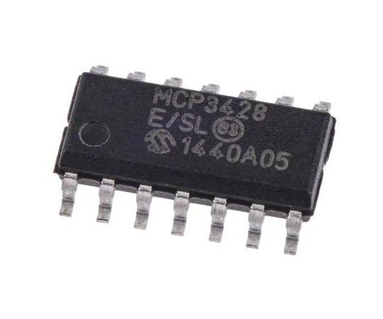 63-4985-47　Microchip MCP3428-E/SL, 16-bit Serial ADC 4-Channel Differential Input, 14-Pin SOIC　MCP3428-E/SL