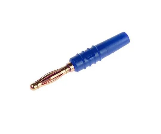 63-5077-14　Blue Plug Banana Plug Solder 30 V ac, 60 V dc　22.2618-23