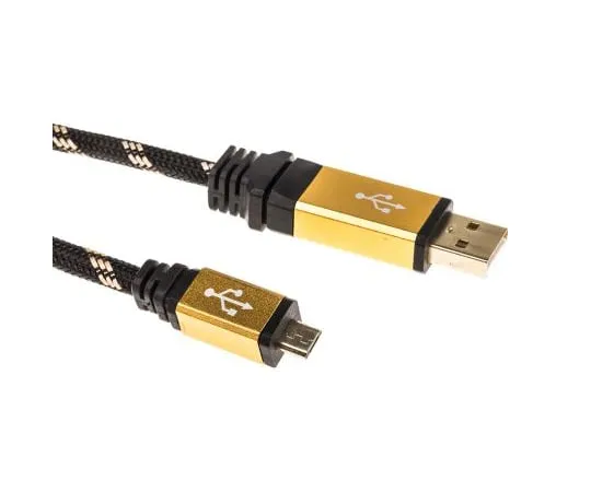 63-5129-41　Roline USB 2.0, Male USB A to Male Micro USB B, 1.8m USB Cable　11.02.8826-10