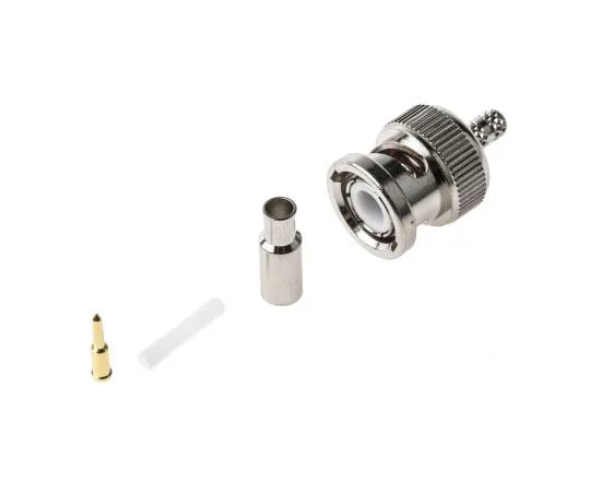 63-4980-95　Amphenol Straight 50Ω Cable Mount BNC Connector, Plug, Nickel, Crimp Termination, RG174/U, RG188 A/U, RG316/U　B1121E1-ND3G-5-50