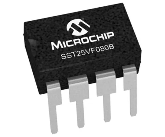 63-5135-45　Microchip SST25VF080B-50-4C-PAE, SPI 8Mbit Flash Memory, 5ns, 8-Pin PDIP　SST25VF080B-50-4C-PAE