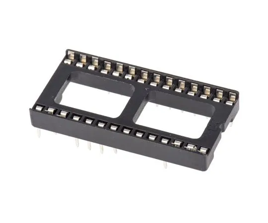 63-4940-38　ASSMANN WSW 2.54mm Pitch Vertical 28 Way, Through Hole Stamped Pin Open Frame IC Dip Socket, 1A　A 28-LC-TT