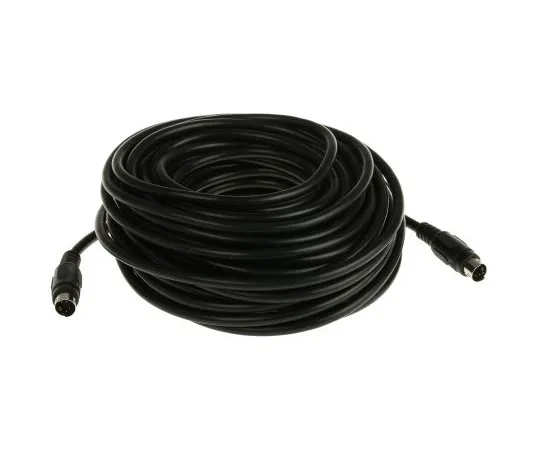 63-5047-50　15m 4-Pin Male Mini-DIN to 4-Pin Male Mini-DIN Black SVHS Audio Video Cable Assembly　742-4286