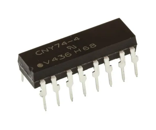 63-4977-25　Vishay, CNY74-4H DC Input Transistor Output Quad Optocoupler, Through Hole, 16-Pin PDIP　CNY74-4H