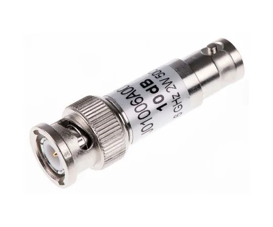 63-5001-98　50 Ω, 75 Ω RF Attenuator BNC Connector BNC Plug to BNC Socket 10dB, Operating Frequency 6GHz　J01006A0024