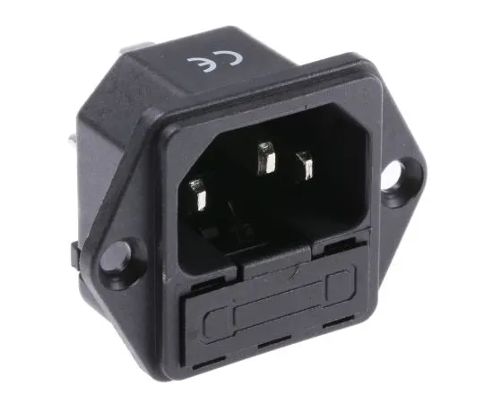 63-5125-17　RS PRO C14 Screw Mount IEC Plug Male, 10A, 250 V ac, F*** Size 5 x 20mm　811-7213
